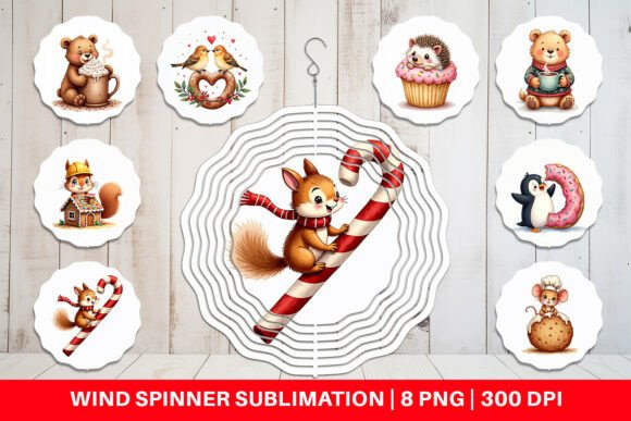 Download Sweet Winter Critters Wind Spinner - Premium Resources