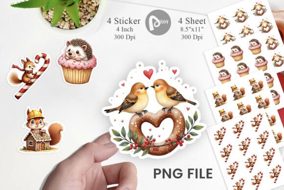 Download Whimsical Critters Winter Stickers - Premium Bundle