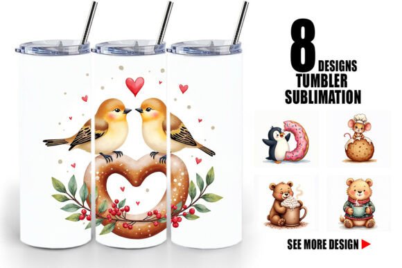 Download Whimsical Winter Critters Tumbler Wrap - Premium Resources